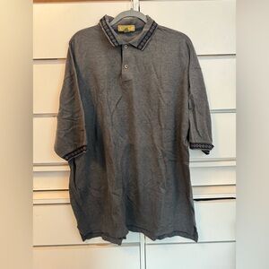 Cross creek vintage grey polo with trim